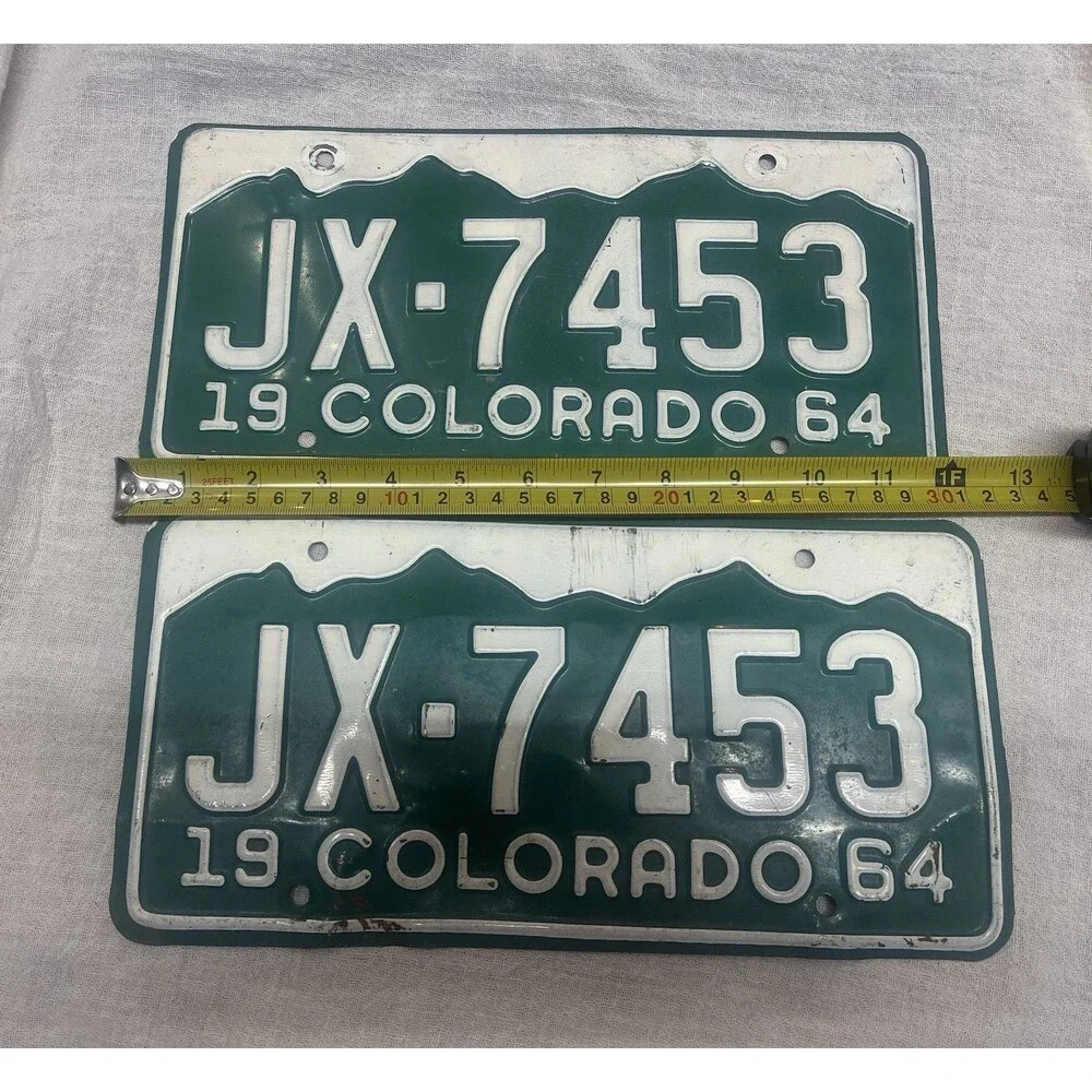 1964 COLORADO Truck License Plate PAIR / SET JX-7453